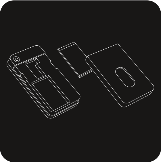 b. Insert battery