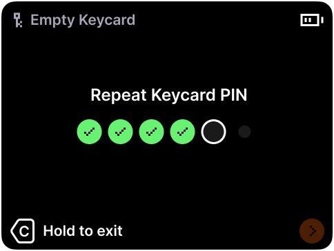 Secure PIN for each card